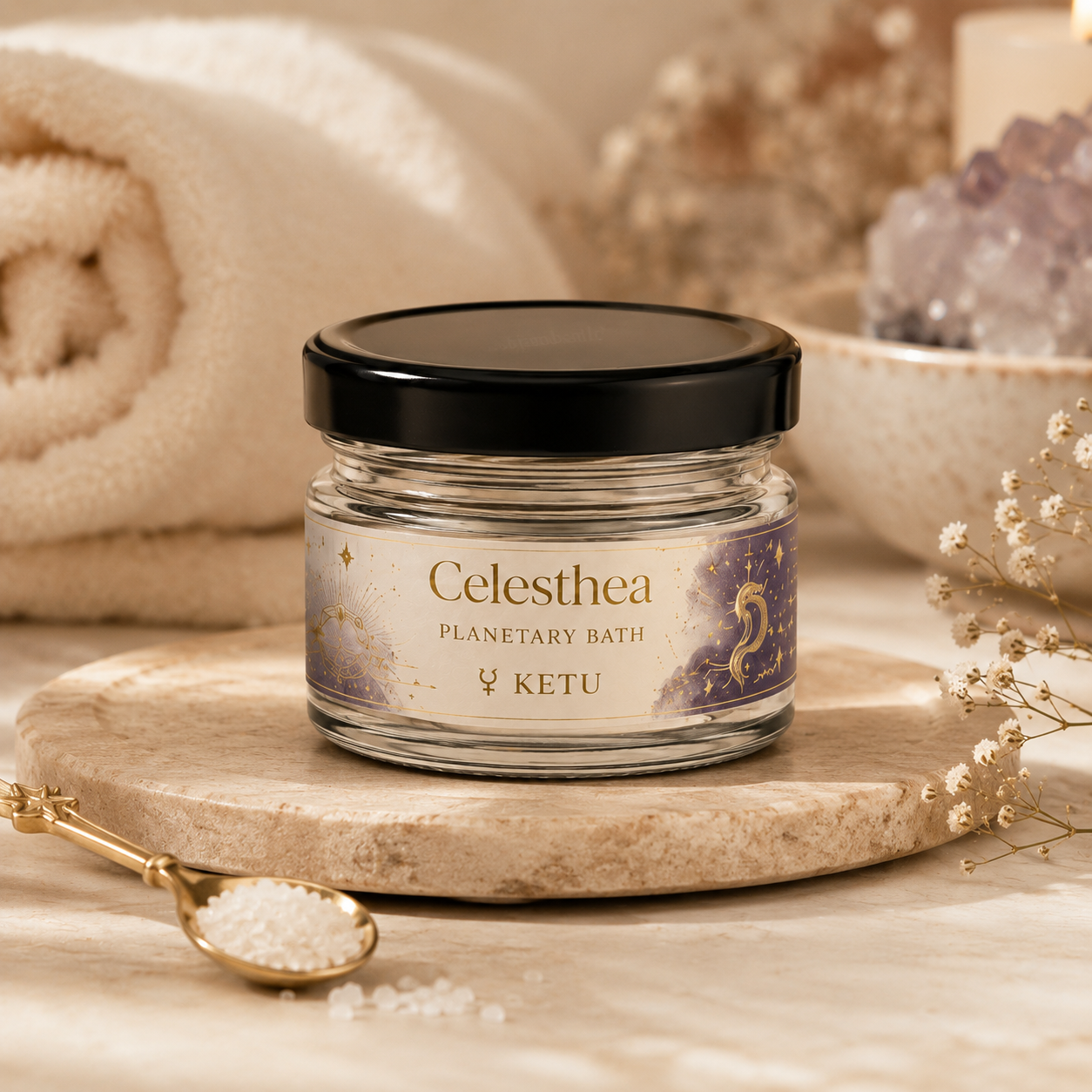 Celesthea Ketu Shanti Planetary Bath - lifestyle bath scene
