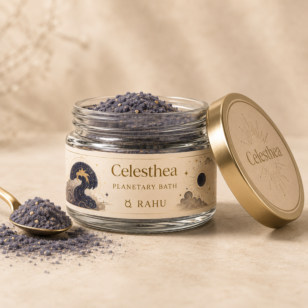 Celesthea Rahu Shanti Planetary Bath - texture close-up