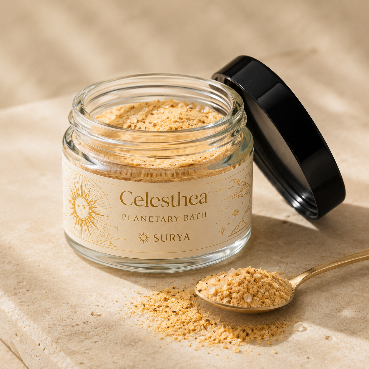 Celesthea Budh Planetary Bath - texture close-up
