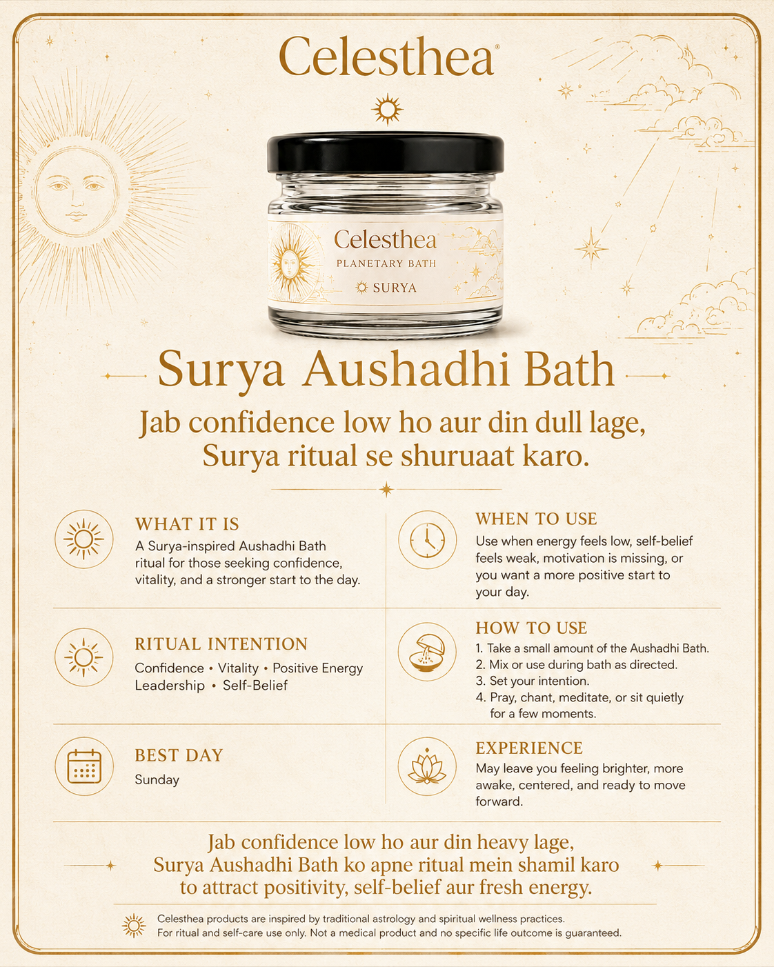 Celesthea Surya Planetary Bath - product info card
