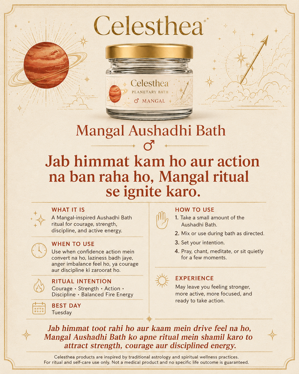 Celesthea Mangal Planetary Bath - product info card
