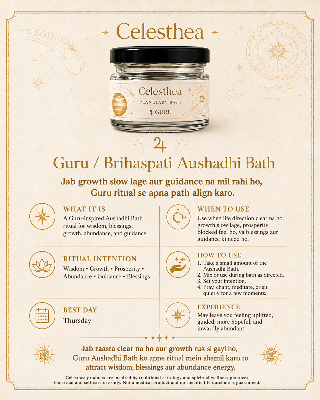Celesthea Guru Brihaspati Planetary Bath - product info card