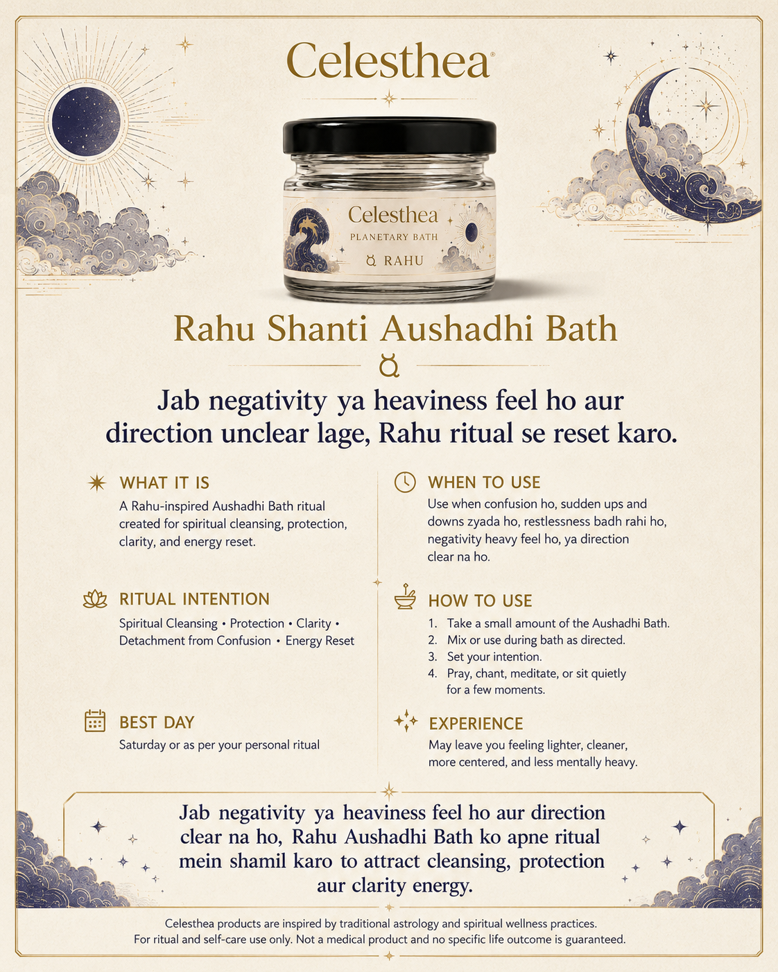 Celesthea Rahu Shanti Planetary Bath - product info card
